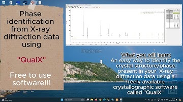Phase identification from X-ray diffraction data using free-to-use "QualX" software