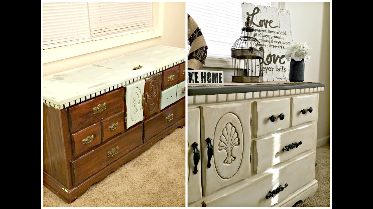 DIY Dresser to Buffet Rustic Farmhouse Transformation Valspar
