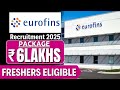 Eurofins Recruitment 2025: ₹6 Lakh Package for Freshers | Apply Now!