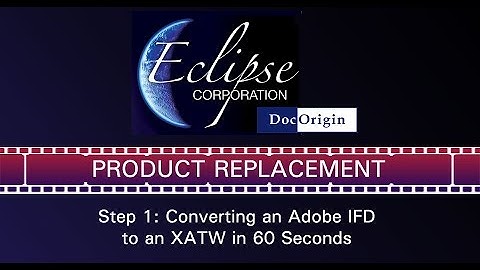 Converting an Adobe Output IFD to an XATW in 60 seconds