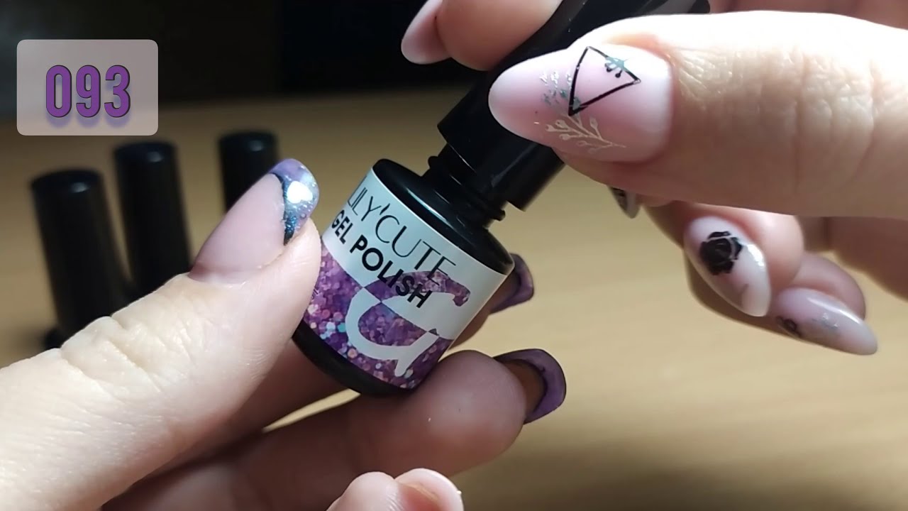 Распаковка посылки с AliExpress/выкраска гель лаков Lily'Cute 