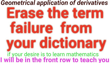 3. Geometrical applications of derivatives