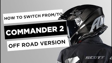 AIROH COMMANDER2 DUAL HELMET SWITCH FROM/TO OFF ROAD MODE VIDEO TUTORIAL