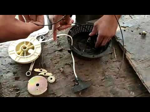 How to fix recoil starter spring rope at home 8484859522, 9420999887