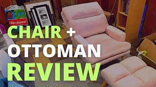 CANMOV Modern Accent Chair w Ottoman Review | Soft Fabric Arm Chair | Comfy Lounge Chair for Bedroom