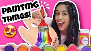 Painting On Random Things!🎨🤩💕 | Riya's Amazing World