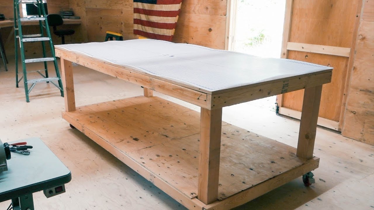 Building a BIG Rolling Workbench for our Leather Workshop ...