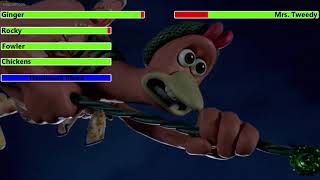 Chicken Run (2000) Final Battle with healthbars