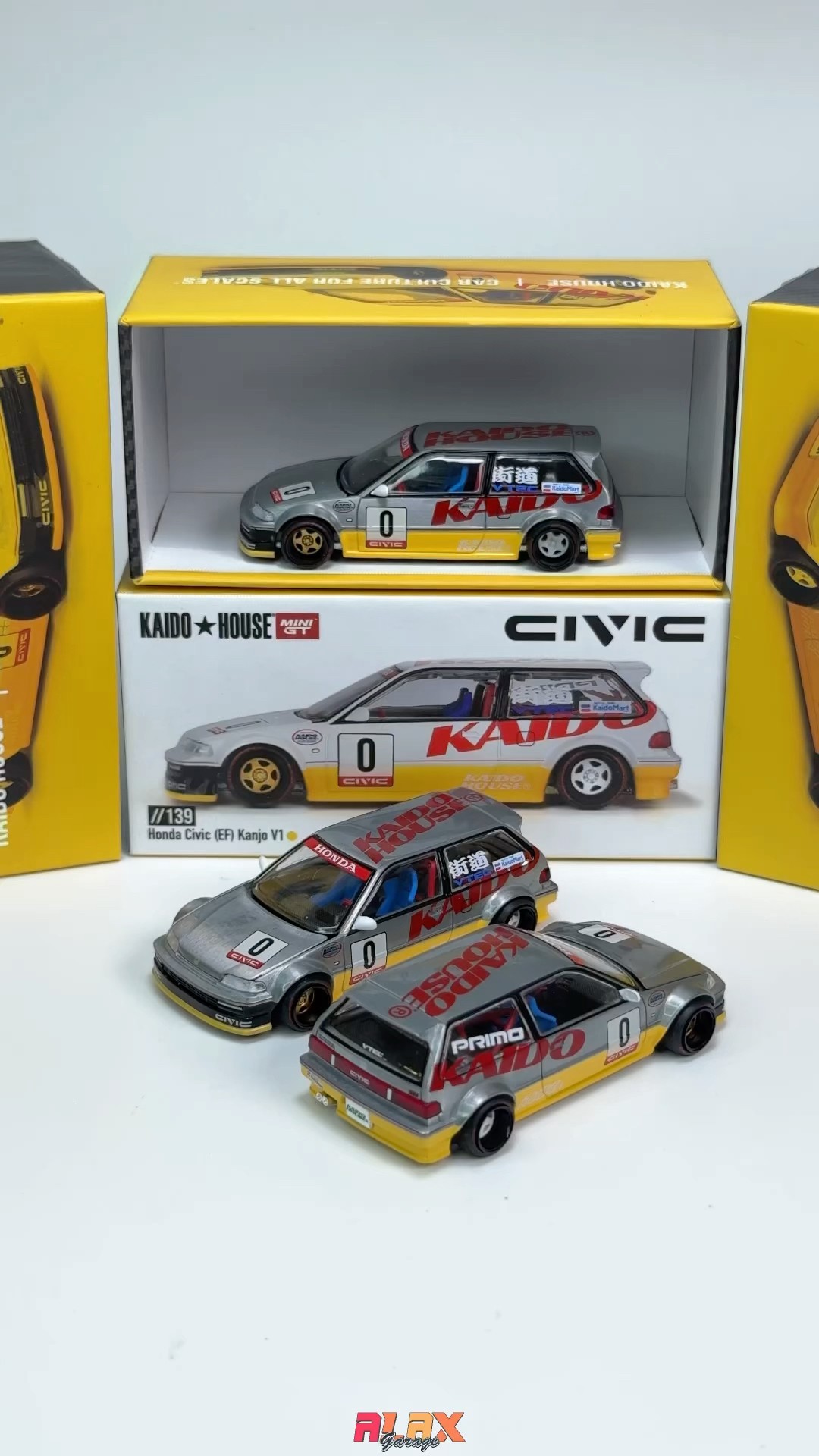 Kaido House x Mini GT //139 Honda Civic (EF) Kanjo V1 Chase