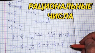 Математика 6 класс - рациональные числа и действия над ними. Перевод обыкновенной дроби в десятичную