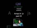 Arrays In js | JavaScript Interview Question | Easy explanation🎯#javascript #javascriptinterview #js