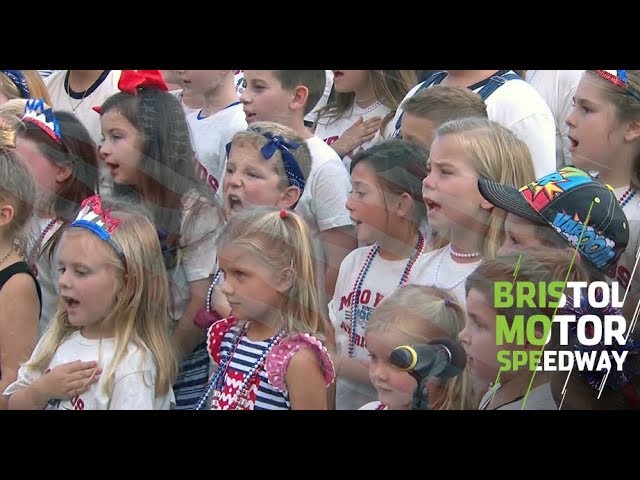 Drivers’ kids sing National Anthem