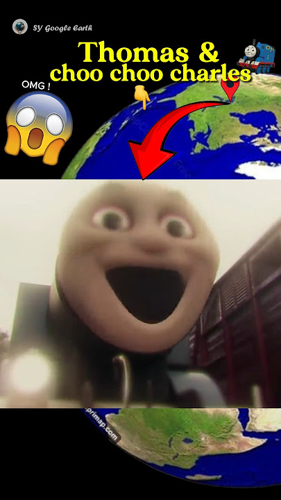 Thomas and choo choo charles 😱🚂🤯 on google earth and google maps 🌎 #sygoogleearth #shots