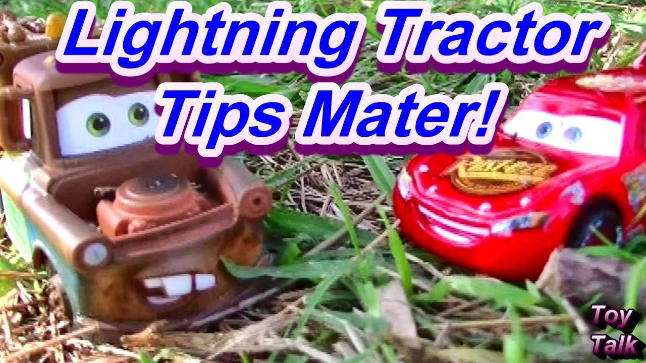 Disney Cars Lightning McQueen Tractor Tipping Mater! Pixar Cars - Kids ...