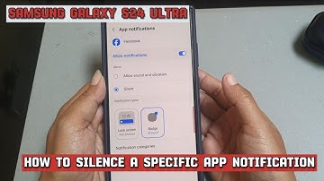 How to silence a specific app notification on Samsung Galaxy S24 Ultra