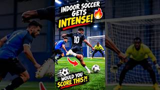 Indoor Soccer Gets INTENSE! ⚽🔥 Would You Score This Chance? #shorts #scoccer #indoorsoccer