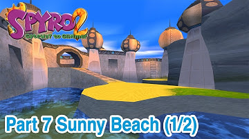 Spyro 2 - Part 7: Sunny Beach [1/2] | [HD] [PS1] [Widescreen Hack]
