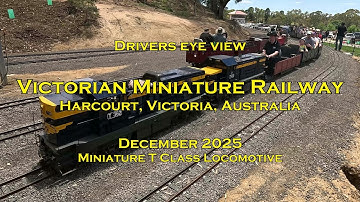 Drivers eye view, Victorian Miniature Railway, Harcourt, Dec 2025