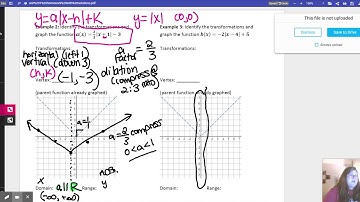 2.7 Absolute-Value Functions - Graphing, Transformations, Domain & Range