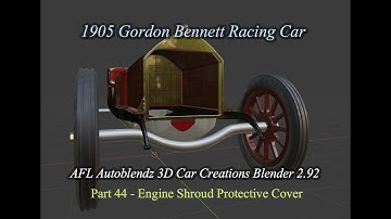 Blender 2.92 Tutorial Car Modelling of a 1905 Star Gordon Bennet  Pt 44 Engine Shroud