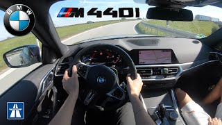 BMW M440i Coupe G22 374HP POV DRIVE ON AUTOBAHN GERMANY