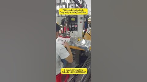 TPU patch badge high frequency welding machine #highfrequencymachine #hfmachine #heatransfer #3dlogo