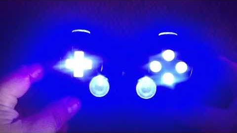 Black dualshock w clear buttons and blue leds