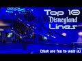 TOP 10 LINES at Disneyland