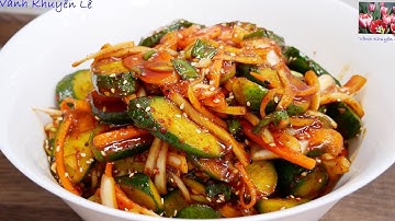 KIM CHI DƯA LEO - Cách làm Dưa Kim Chi trộn ăn liền Chay Mặn đều dùng được by Vanh Khuyen