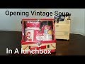 Opening Can Of Vintage Soup In A Lunchbox