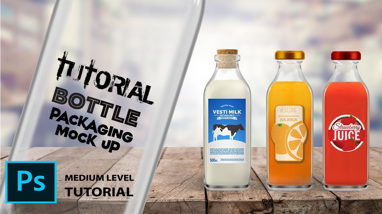 Tutorial Mockup Botol Kemasan - YouTube