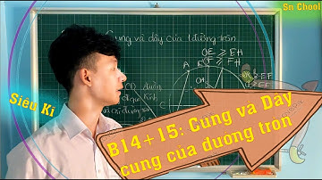 Hình 9: Bài 14+15 Cung và Dây cung của 1 đường tròn (Chương Trình mới)