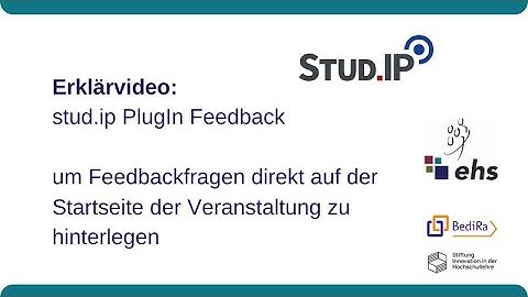 Stud.IP-Tutorial: Feedback | Projekt BediRa