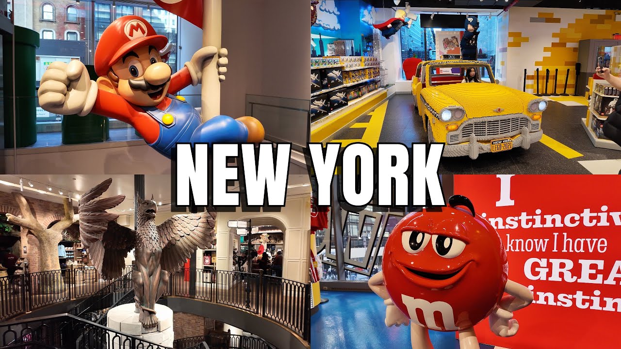 NEW YORK CITY Walking Tour [4K] - Immersive Walk in LEGO - NINTENDO - M&M'S - HARRY POTTER Stores