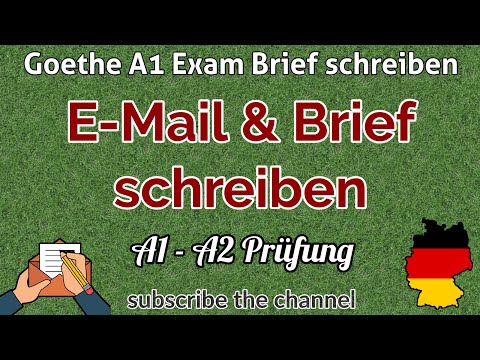 E-Mail - Brief schreiben A1 A2 | Goethe Zertifikat exam letter writing in German