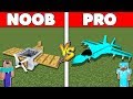 Minecraft Battle: NOOB vs PRO : PLANE BASE Challenge in Minecraft Animation