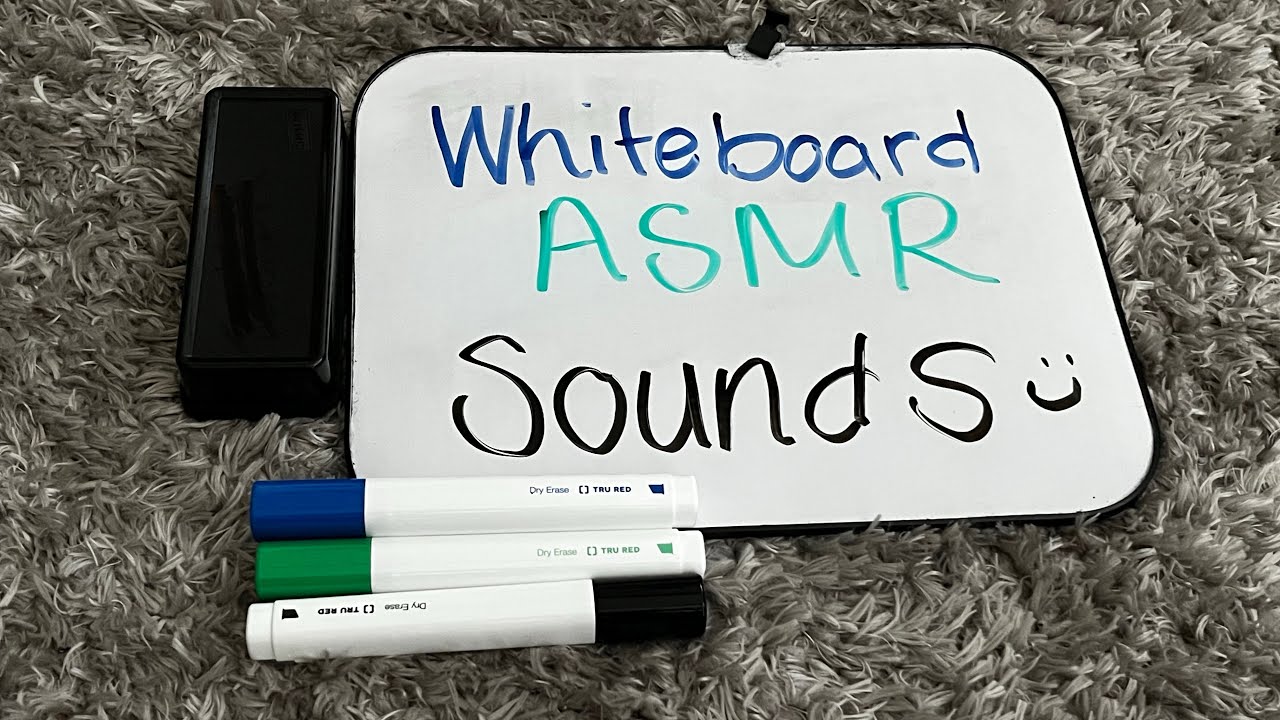 ASMR whiteboard writing sounds { mini Q & A } YouTube