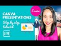 How to make a presentation in Canva - Canva tutorial (step by step for beginners and newbies)