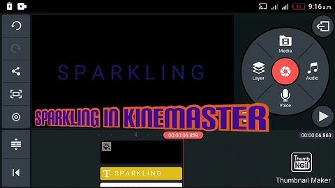 SPARKLING TEXT ANIMATION EFFECTS IN /KINEMASTER USING Android PHONE