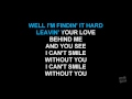 Can't Smile Without You in the style of Barry Manilow karaoke video with lyrics