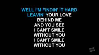 Can't Smile Without You in the style of Barry Manilow karaoke video with lyrics chords