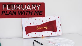 February Plan With Me - Bullet Journal 2021 L Abstract Polka Dots Theme