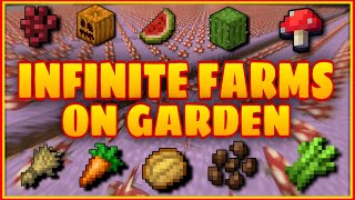 how to BUILD ALL INFINITE FARMS on GARDEN in HYPIXEL SKYBLOCK