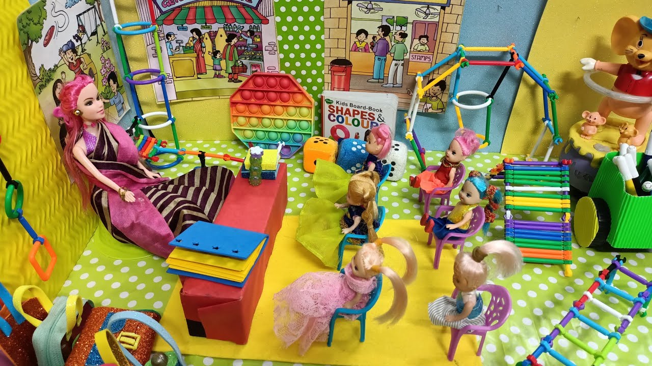 மகிழ்ச்சியான நேரம் பகுதி 57 | barbies buying vegetables | little