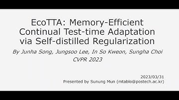 [230331] EcoTTA Memory Efficient Continual Test Time Adaptation via Self distilled Regularization