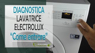 How to enter Electrolux washing machine diagnostic mode