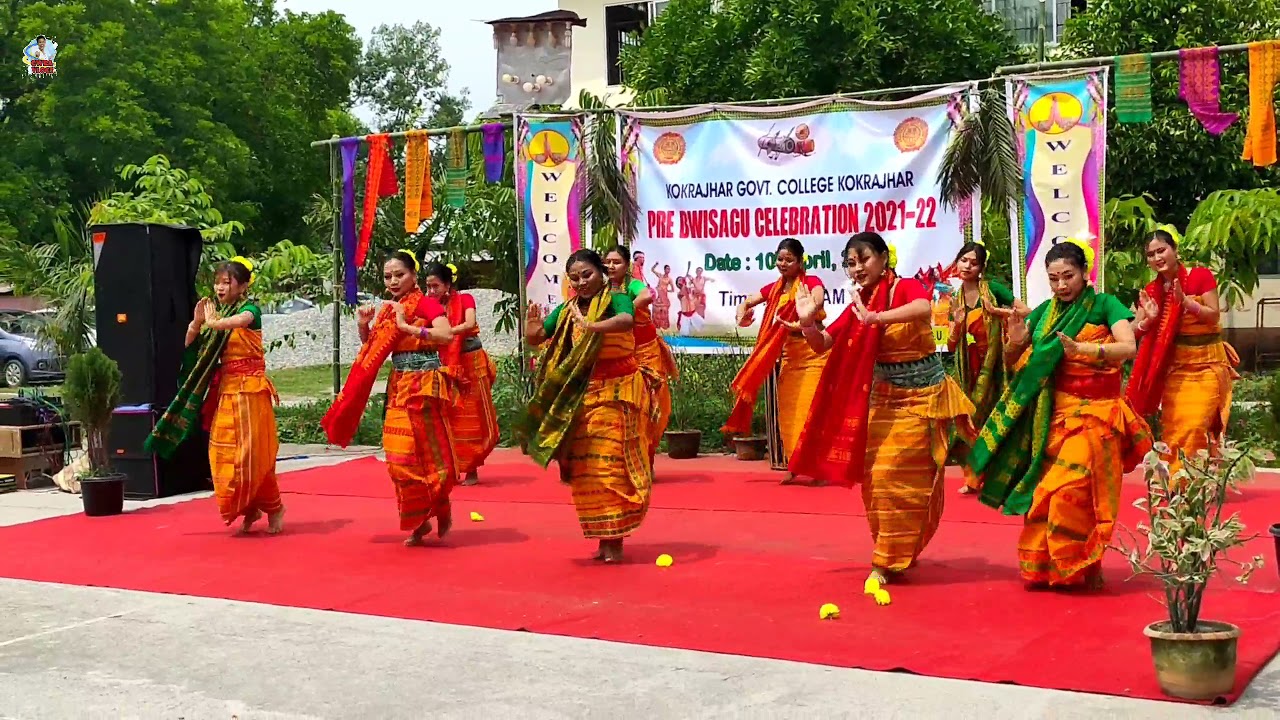 Kou Kou Bwisagu Dance Pre Bwisagu 2021 22 at Kokrajhar Govt College