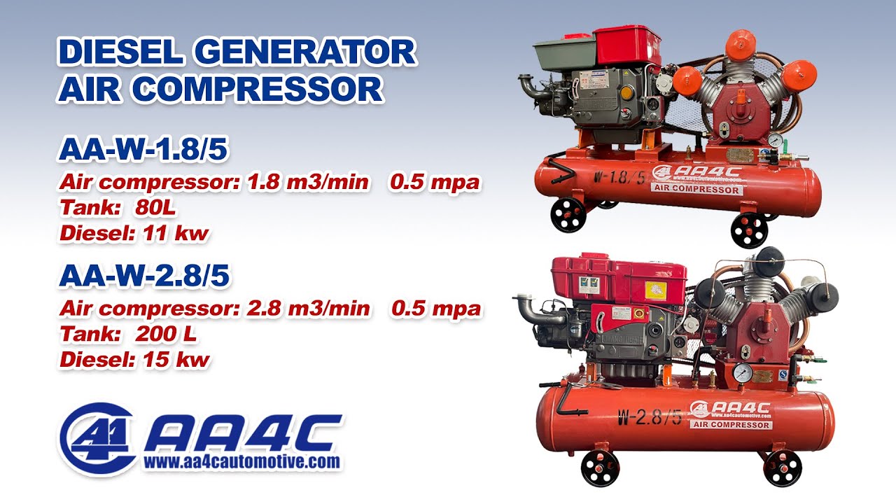 AA4C  Diesel  mining  industrial  piston air compressor  W-2.8/5