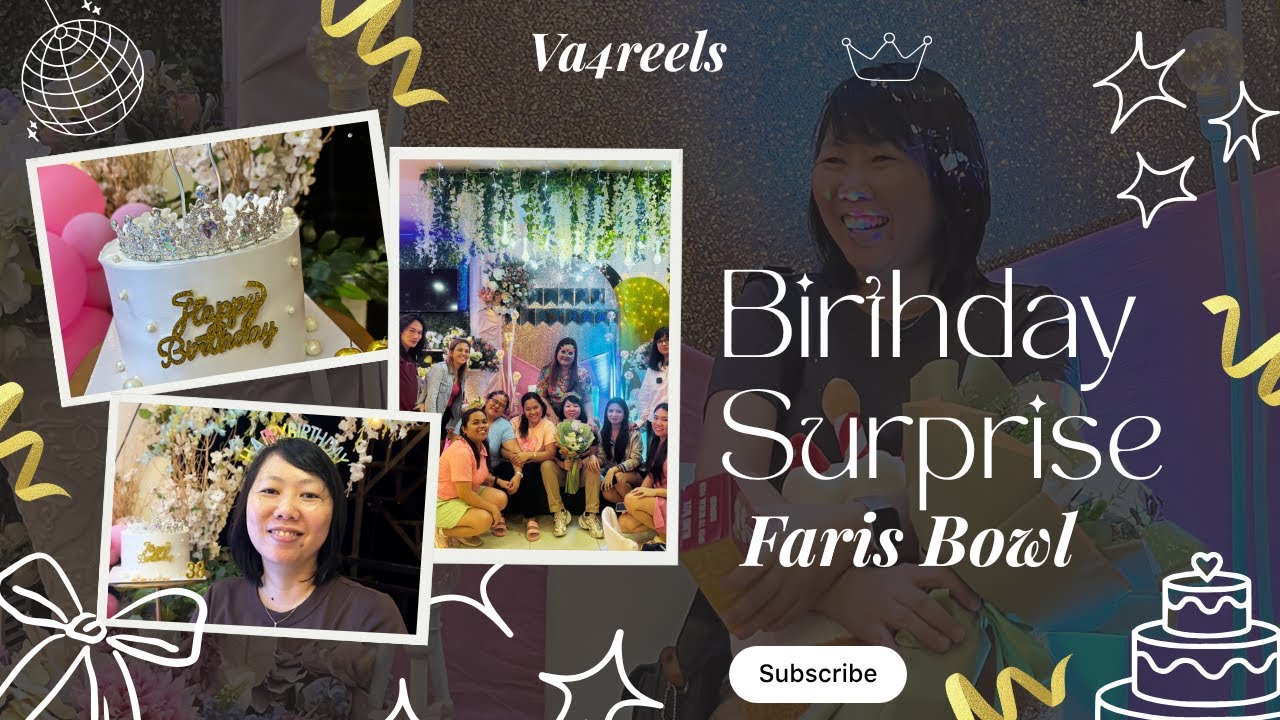 🎉 Surprise Birthday Party Vlog | Family, Friends & Work Fam | Faris Bowl