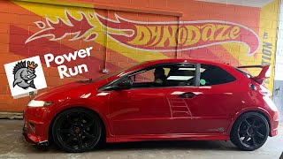 Honda Civic FN2 TypeR k20 Power Run on Rolling Road